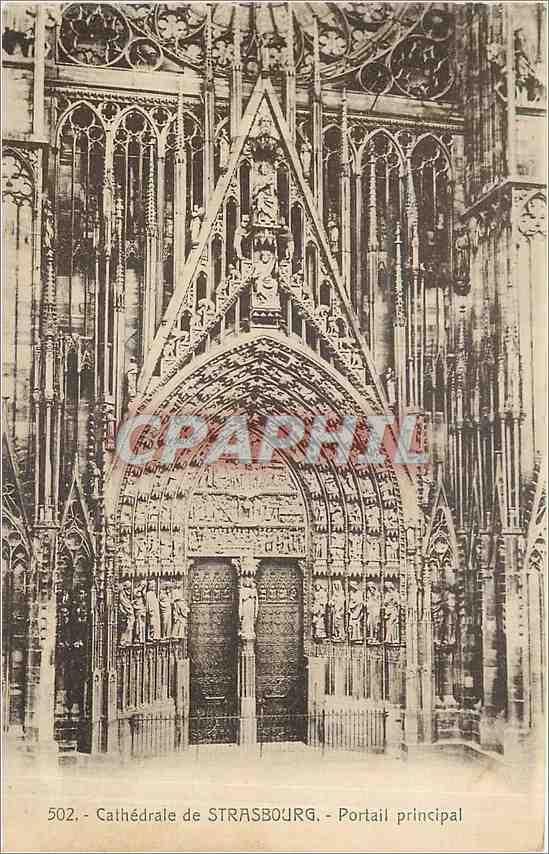 CPA Cathedrale de Strasbourg Portail Principal 