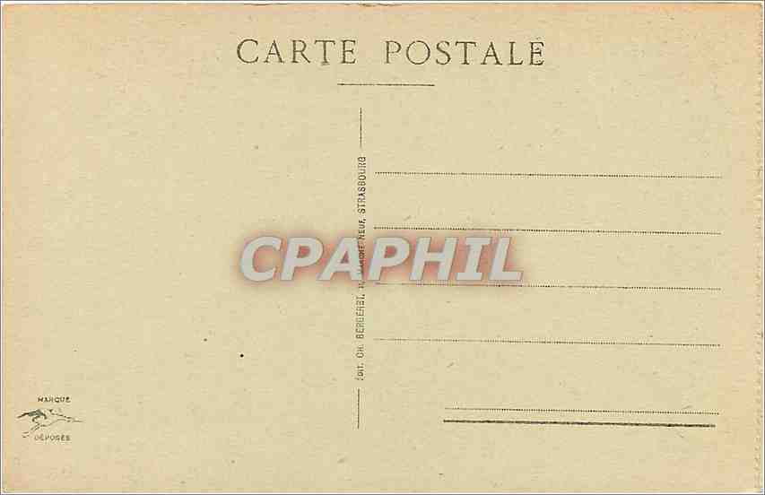 Cathédrale de Strasbourg — Les Trois Portails de la Grande Façade — éditeur Marque, n° 501 — Verso