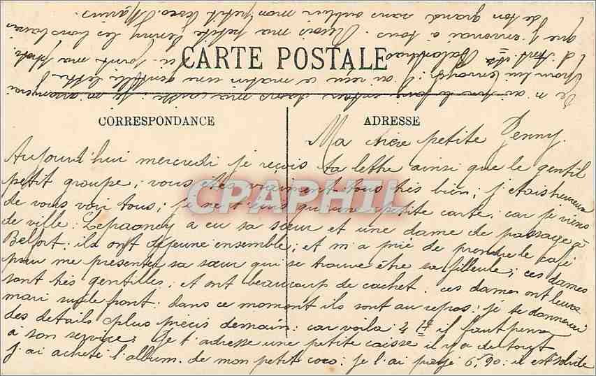 CPA Ballon d'Alsace Le Sommet vu de l'Hotel Stauffer  — Rückseite