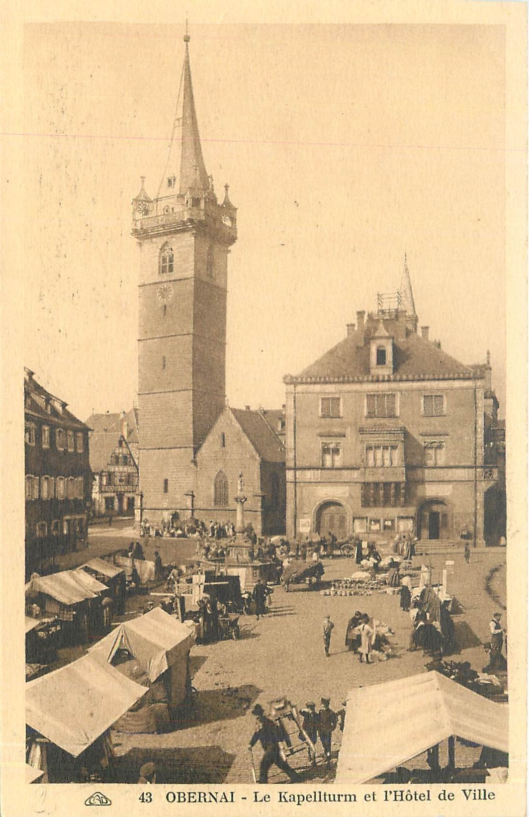 Obernai - Le Kapellturm et l'Hôtel de Ville