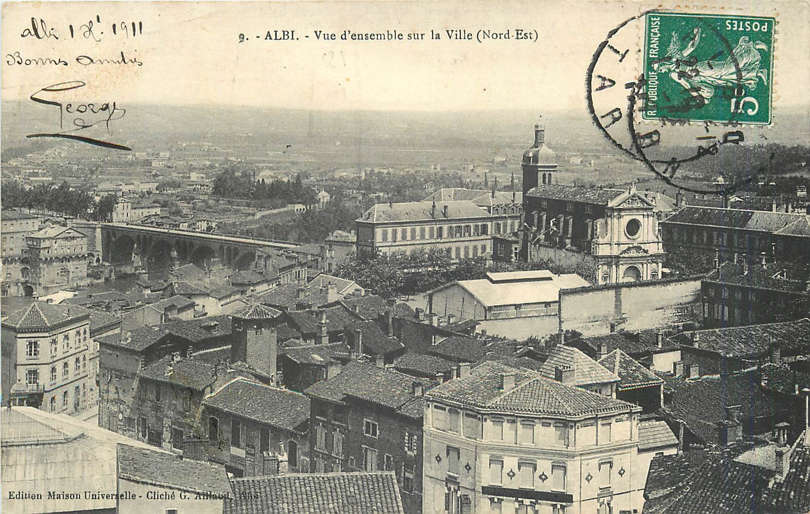 CPA Albi vue d'Ensemble sur la Ville Nord Est 