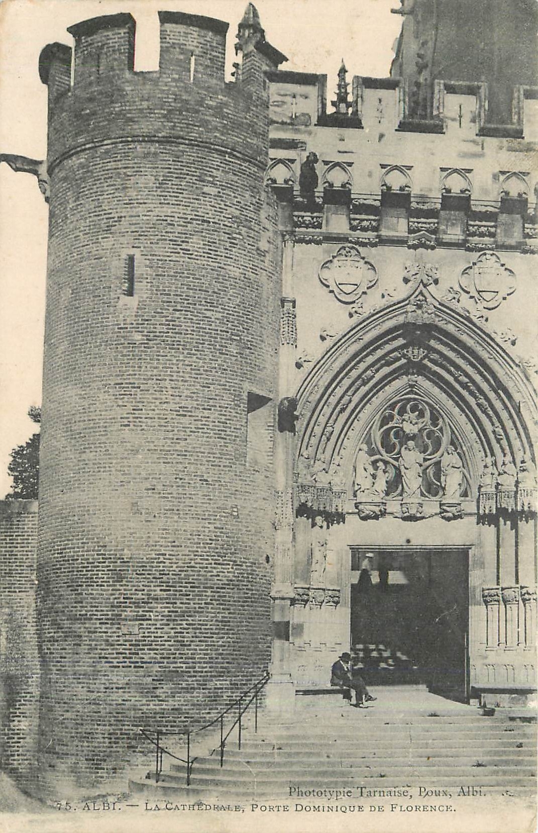 Albi — La Cathédrale, Porte Dominique — Phototypie Tarnaise, Boux, Albi