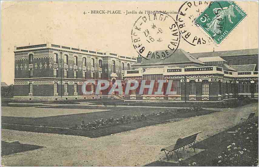CPA Berck Plage Jardin de l'Hotel Maritime 