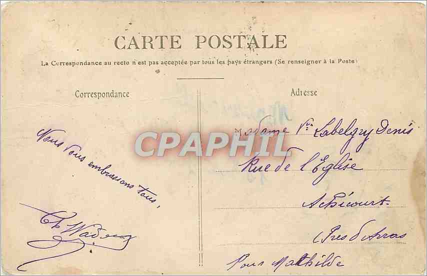 CPA Boulogne sur Mer Quai Chanzy Bateaux — Rückseite
