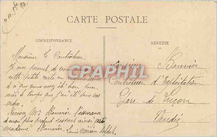 CPA Arras La Gare Vue exterieure  — Verso