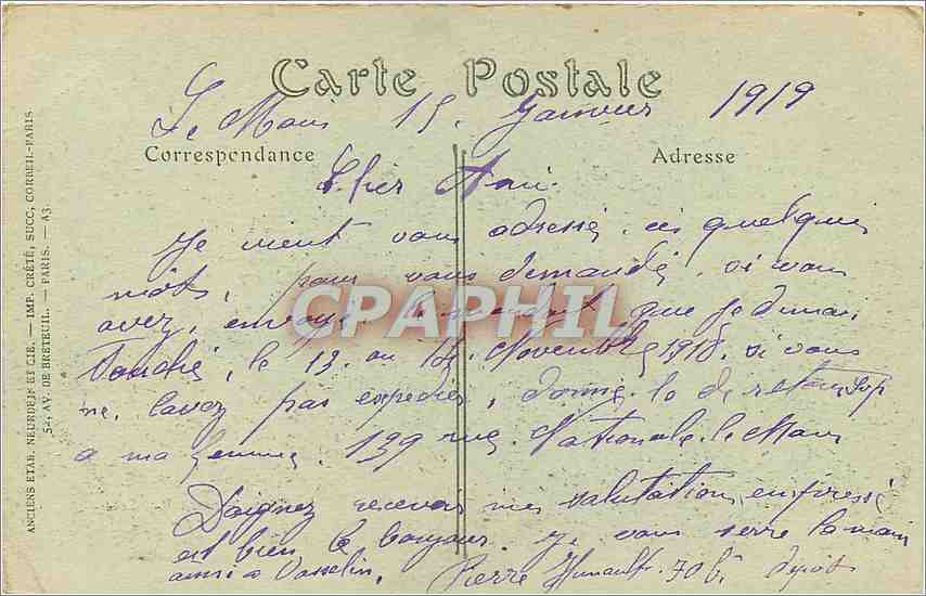 CPA La Sarthe et Le Mans Vue prise du Quai de l'Amiral Lalande Train — Verso