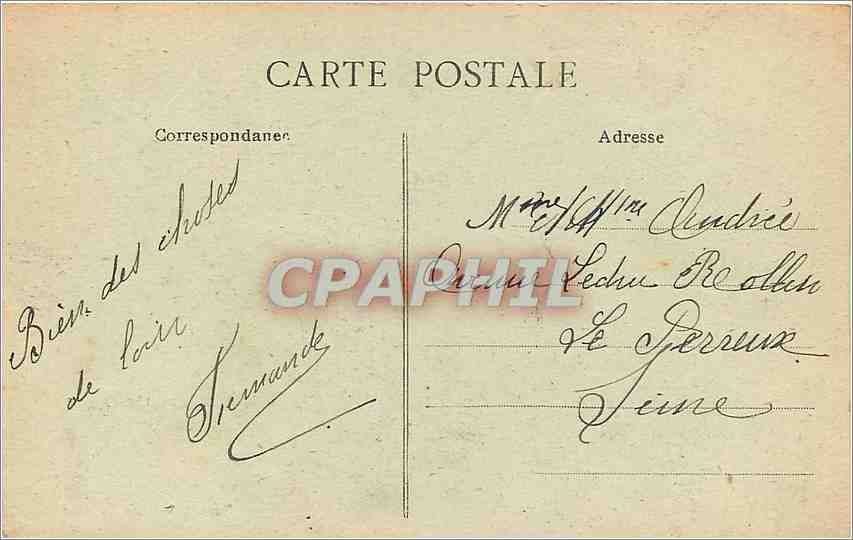 CPA Le Mans Place de la Republique Tramway — Rückseite