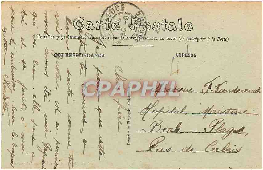 CPA Le Mans Rue du Tunnel Strato de la Tunelo Pharmacie Dallier — Rückseite
