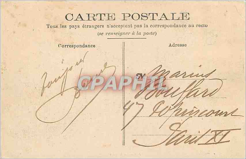 CPA Le Mans Vue Generale  — Rückseite