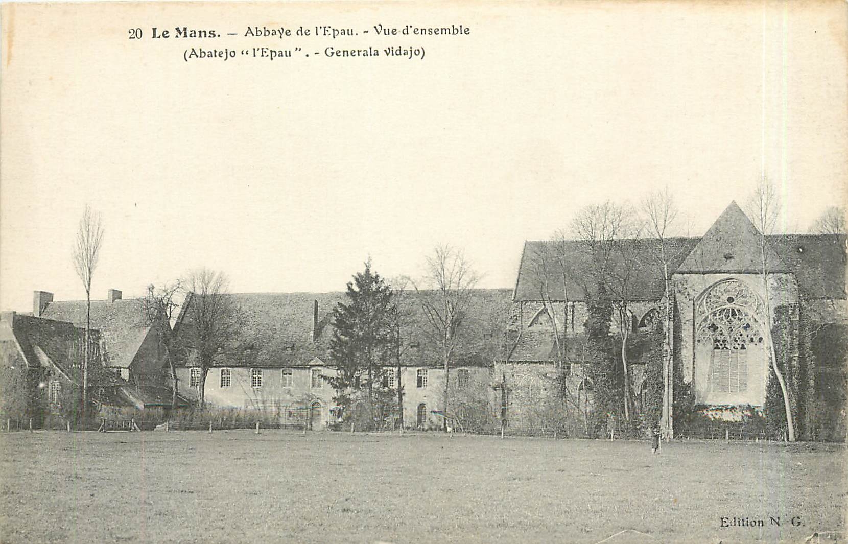 CPA Le Mans Abbaye de l'Epau Vue d'Ensemble 