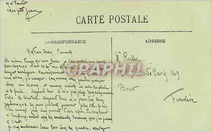 CPA La Fleche Les Promenades vues du Loir  — Rückseite