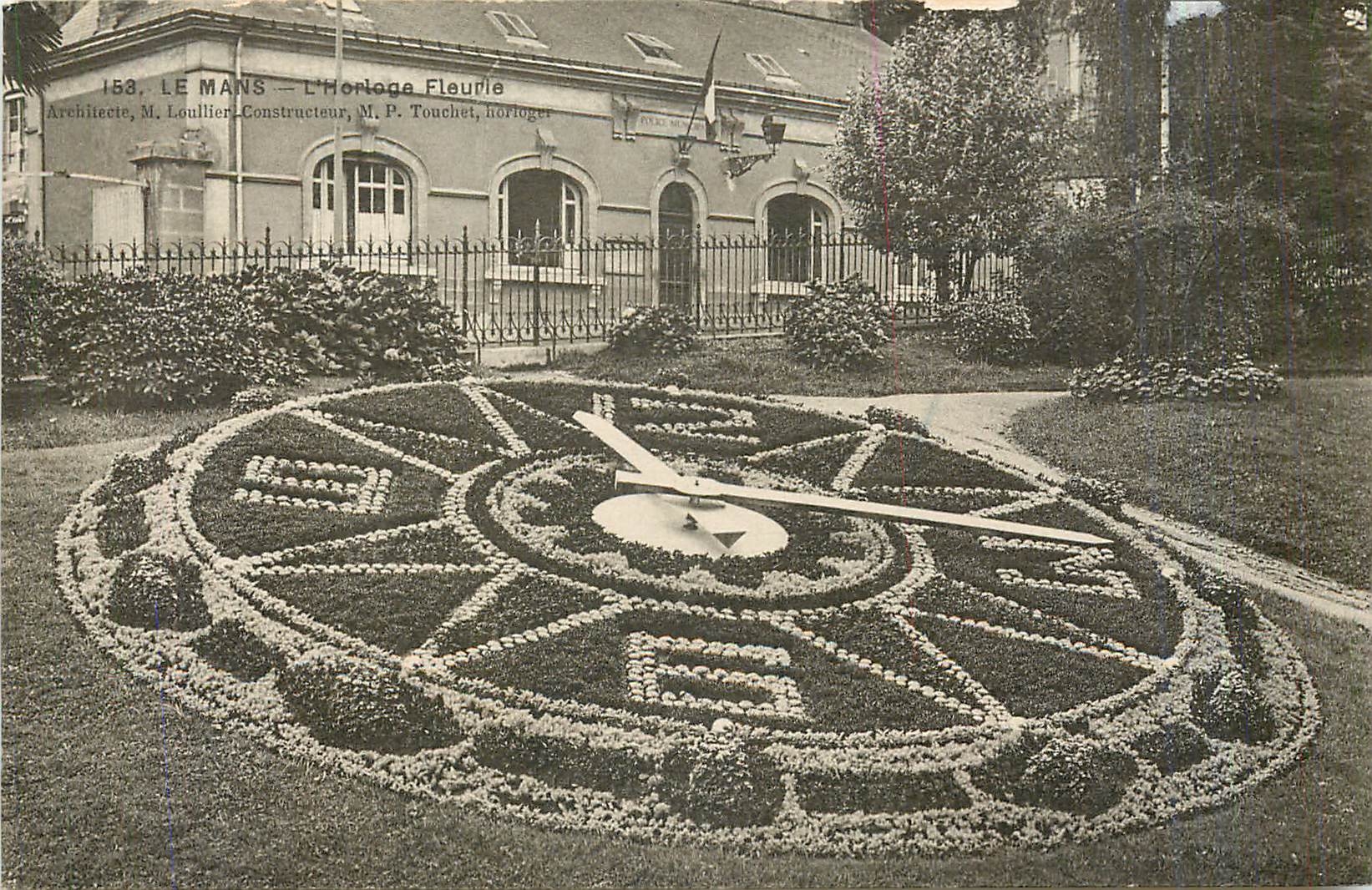 CPA Le Mans L'Horloge Fleurie 