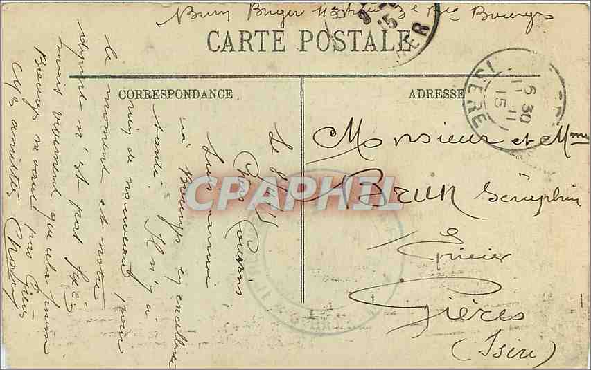 CPA Bourges La Rue Mirebeau  — Rückseite