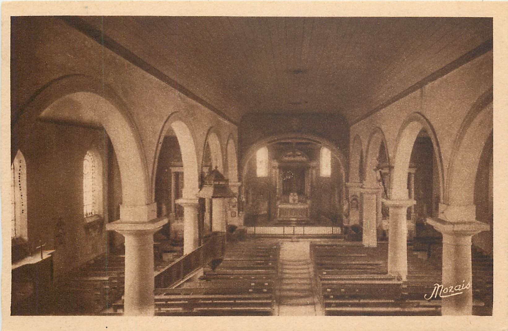 CPA Ile De Re Charente Maritime Interieur de l'Eglise du Bois 