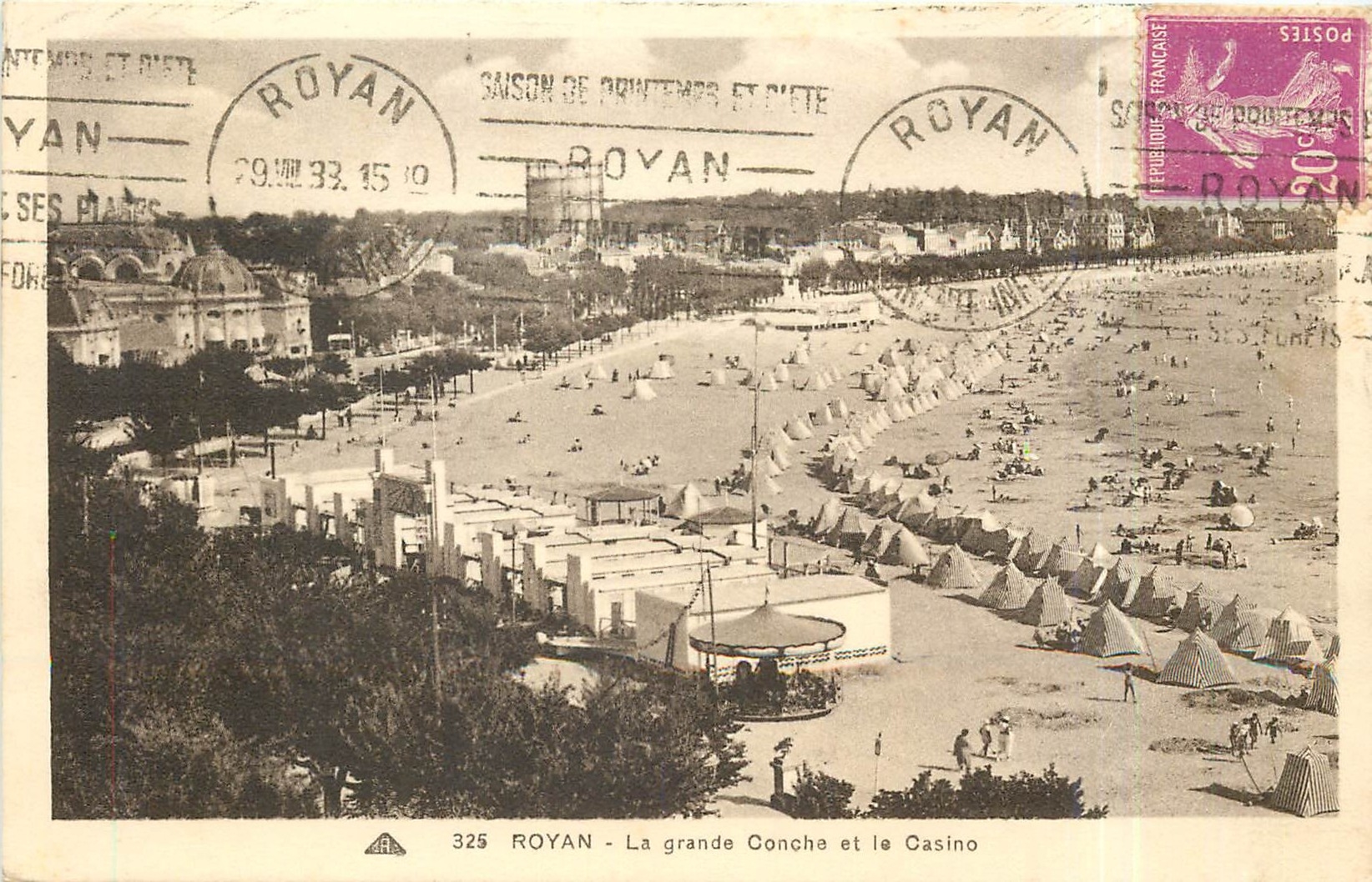 CPA Royan La grande Conche et le Casino 