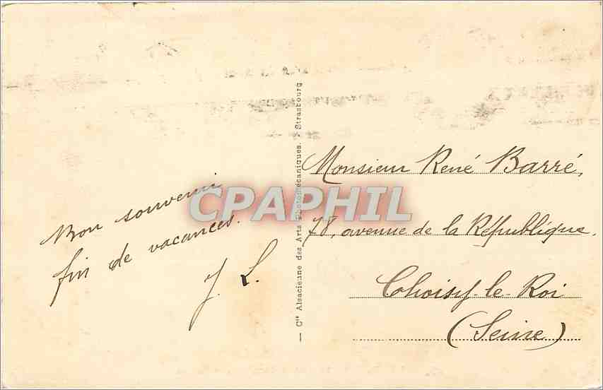 CPA Royan La grande Conche et le Casino  — Verso