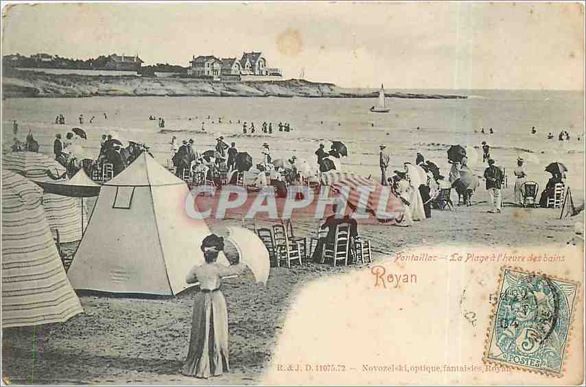 CPA Royan Fontaillas La Plage d'hevre des bains 