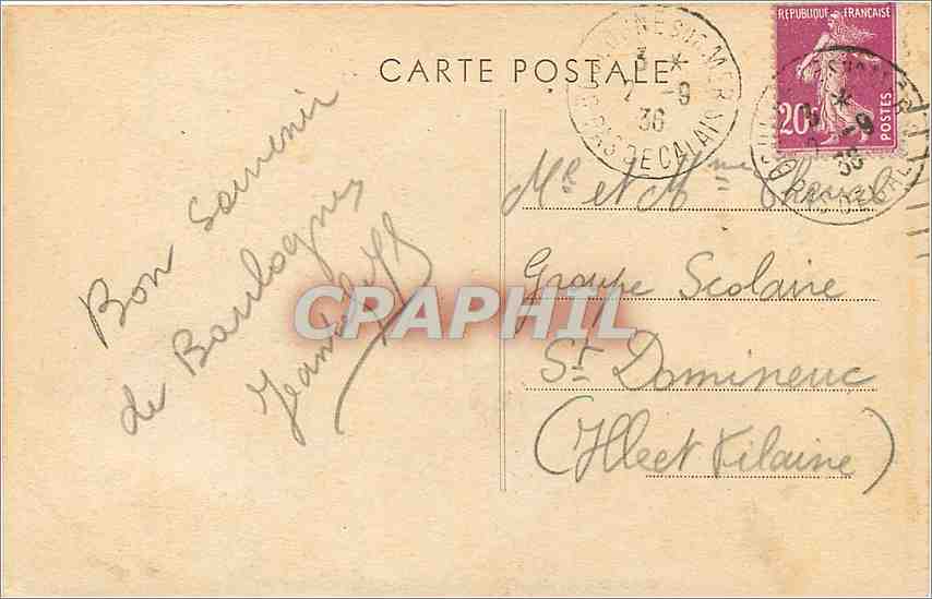 Boulogne-sur-Mer — L'Arrière-Port — Phot. Combier Macor — Rückseite