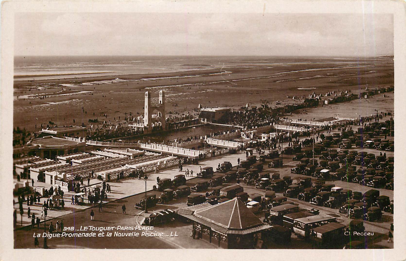 CPA Le Touquet Paris Plage La Digue Promenade et la Nouvelle Piscine 
