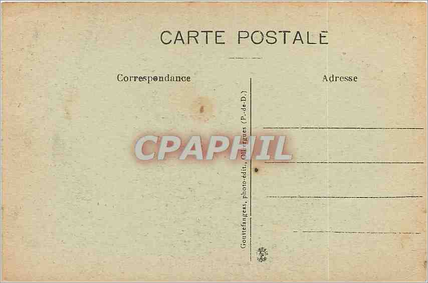 CPA Clermont Ferrand Monument du General Desaix G d'O  — Verso