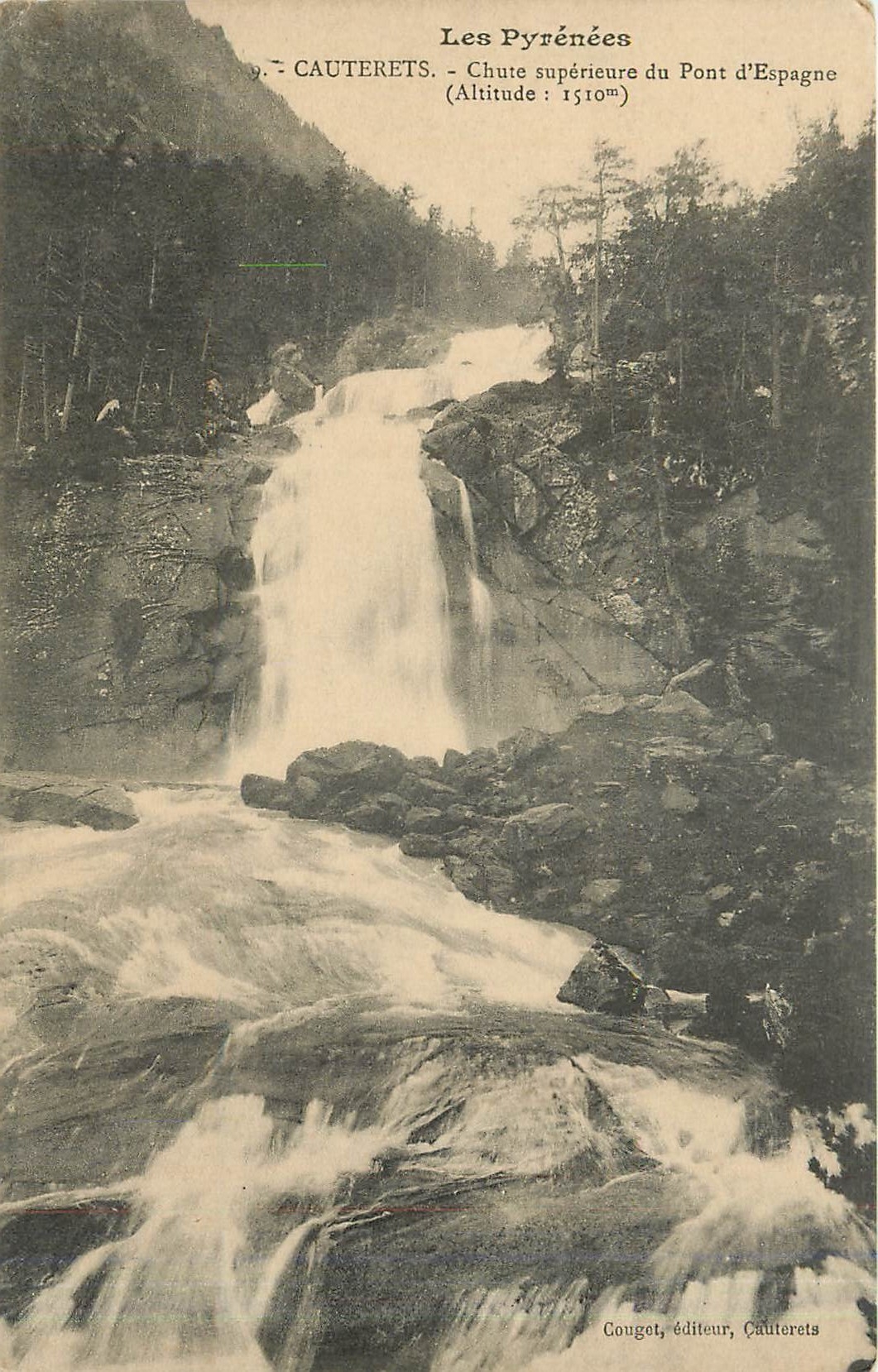 CPA Cauterets Chute superieure du Pont d'Espagne 