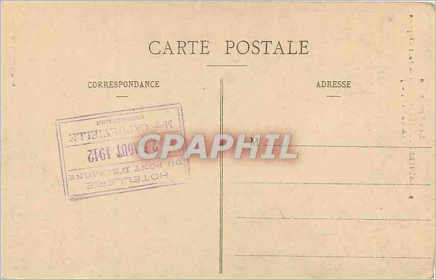 CPA Cauterets Chute superieure du Pont d'Espagne  — Rückseite