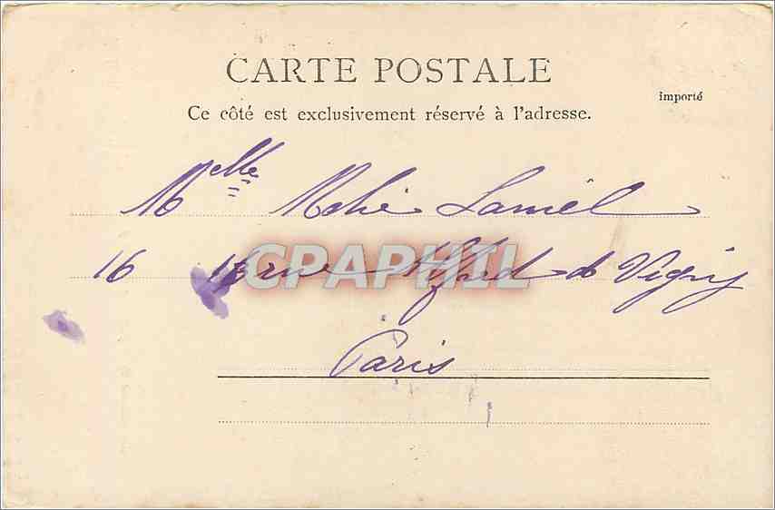 CPA La Colonne de la Duchesse de Berry St Sauveur  — Rückseite