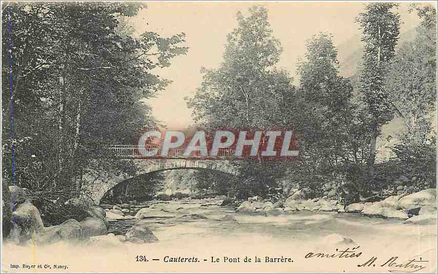 CPA Cauterets Le Pont de la Barrere 