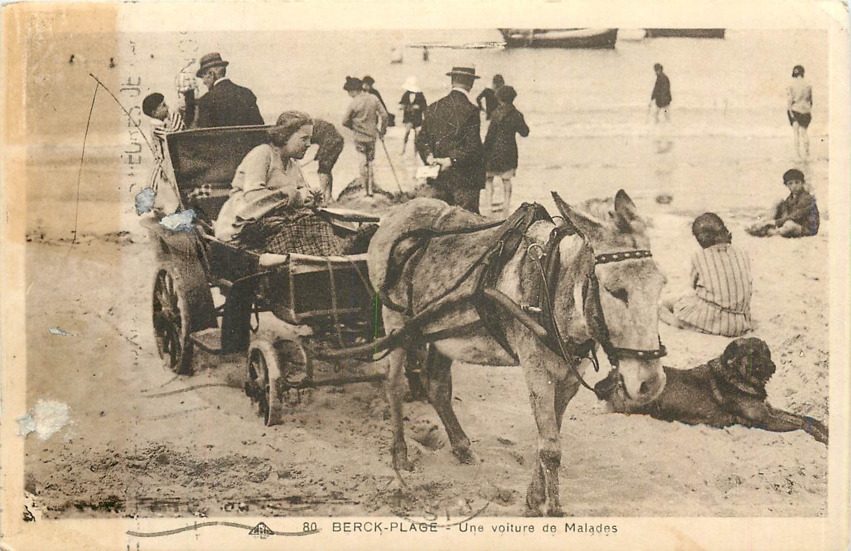 CPA Berck Plage Une voiture de Malades 