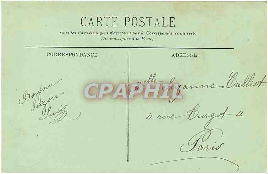 CPA Paris Plage La Plage devant le Casino  — Rückseite
