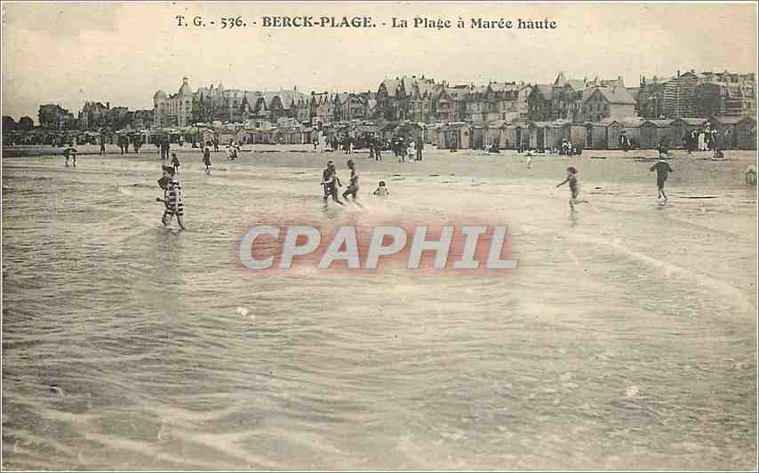 CPA Berck Plage La Plage a Maree haute 