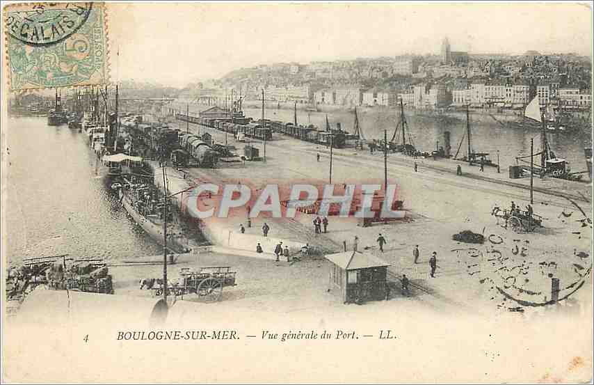 Boulogne-sur-Mer — Vue générale du Port — LL.