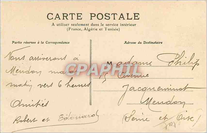 CPA Pas de Calais Paris Plage Route d'Etaples Train — Rückseite