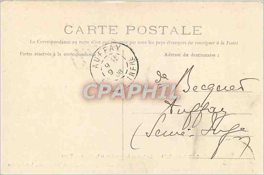 CPA Les Andelys Mont en Terre  — Rückseite