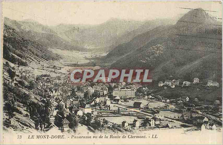CPA Le Mont Dore Panorama vu de la Route de Clermont 