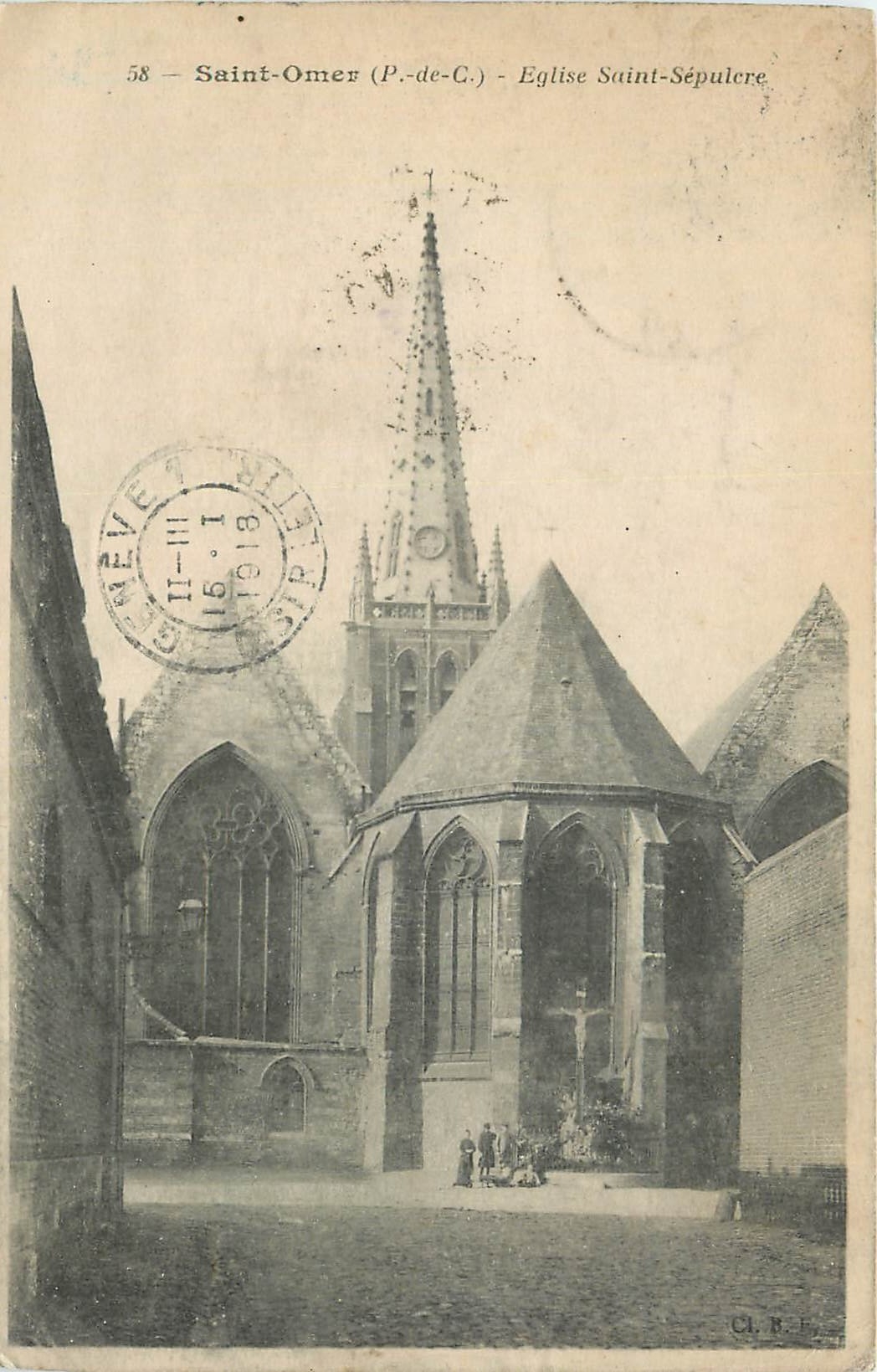 CPA Saint Omer P de C Eglise Saint Sepulcre 