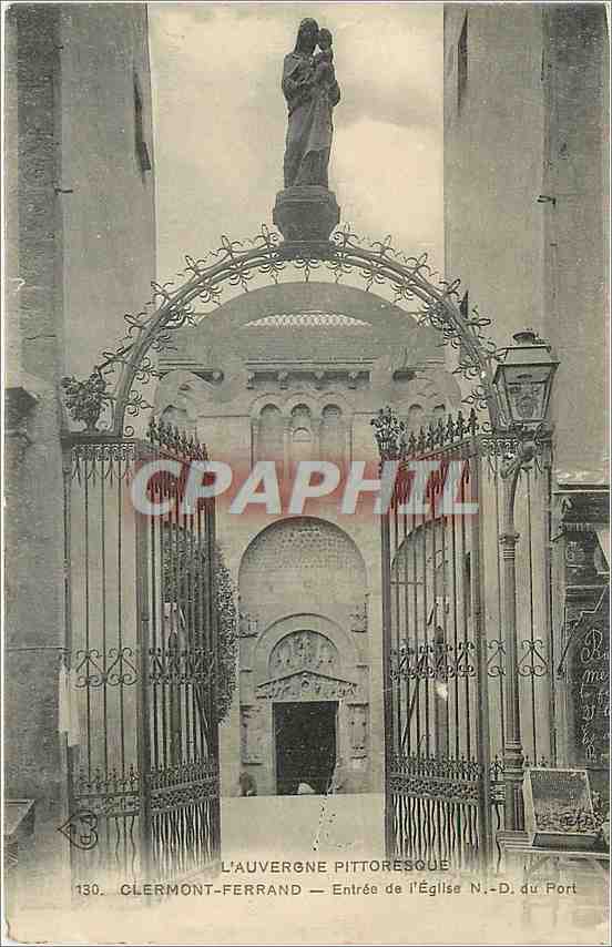 CPA Clermont Ferrand Entree de l'Eglise ND du Port 