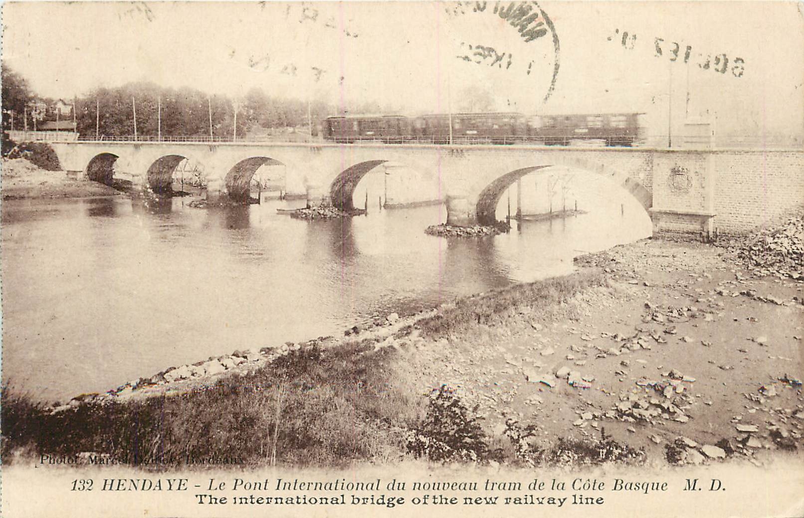 Hendaye - Le Pont International du nouveau tram de la Côte Basque — Phot. Marcel Lattion, Bordeaux