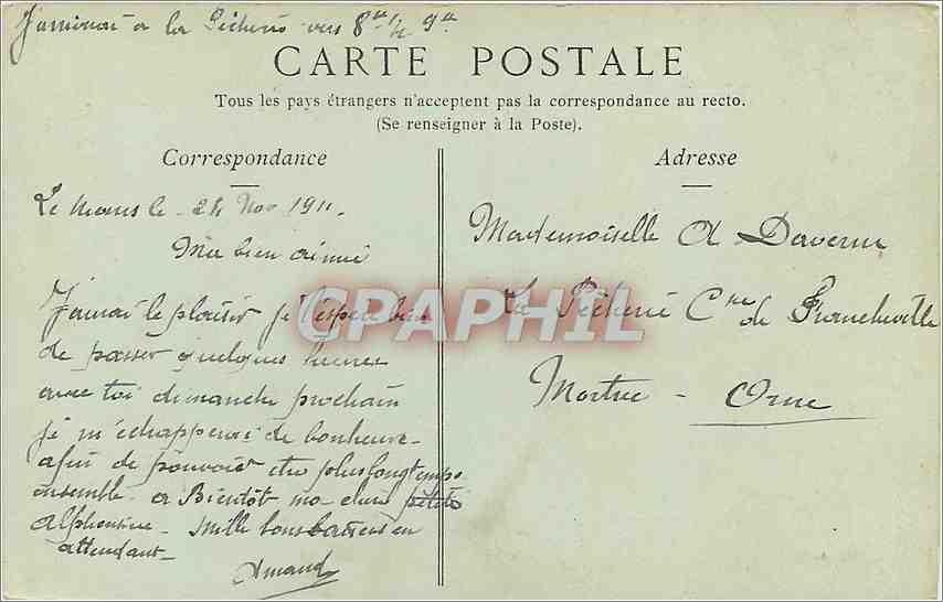 CPA Le Mans Un coin du Jardin des Plantes  — Rückseite