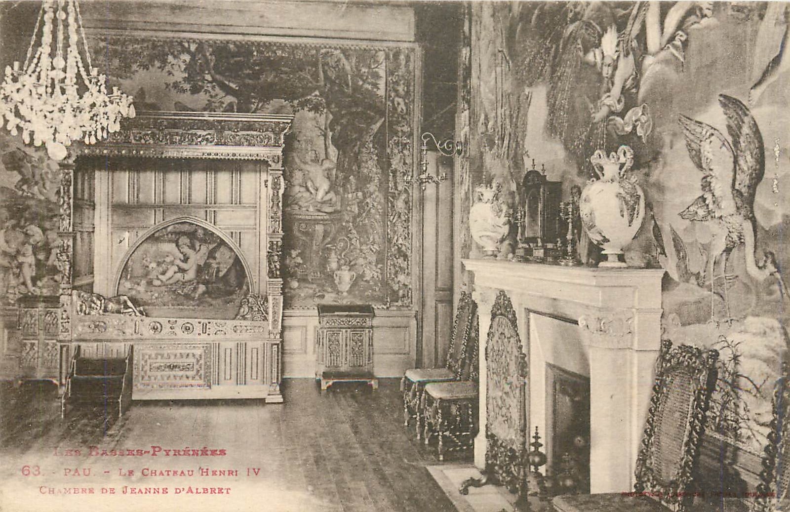 CPA Pau Le Chateau Henri IV Chambre de Jeanne d'Albert