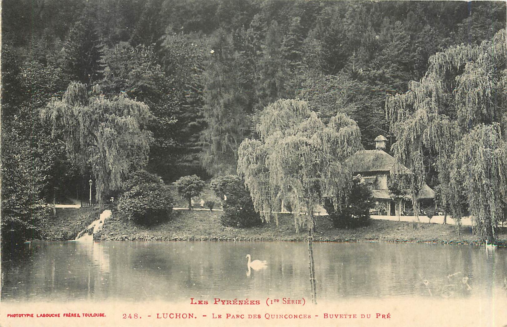Luchon - Le Parc des Quinconces - Buvette du Pré — Phototypie Labouche Frères, Toulouse, n°248