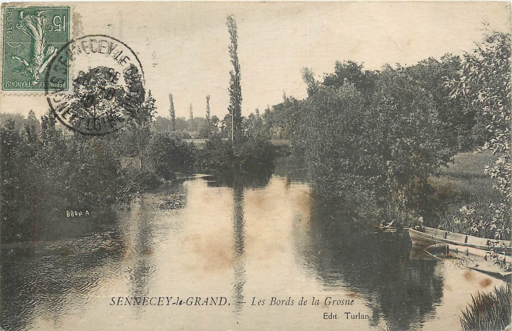 CPA Sennecey le Grand Les Bords de la Grosne 