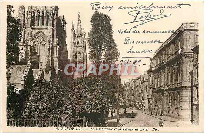 CPA Bordeaux La Cathedrale et la Faculte de Droit 