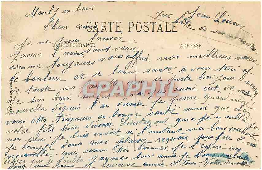 Arras avant la terrible Guerre — L'Hôtel de Ville — Détail de la Façade — Charles Ledieu, Arras — Rückseite