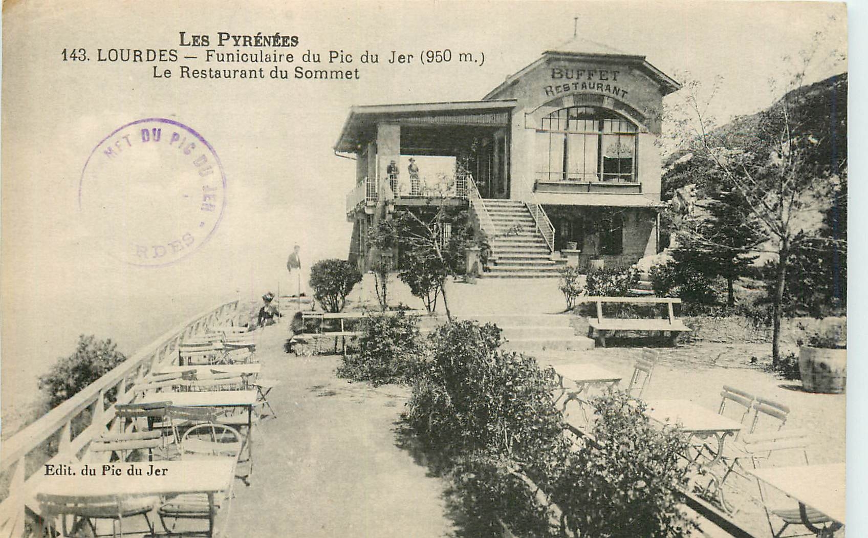 CPA Lourdes Funiculaire du Pic du Jer Le Restaurant du Sommet 