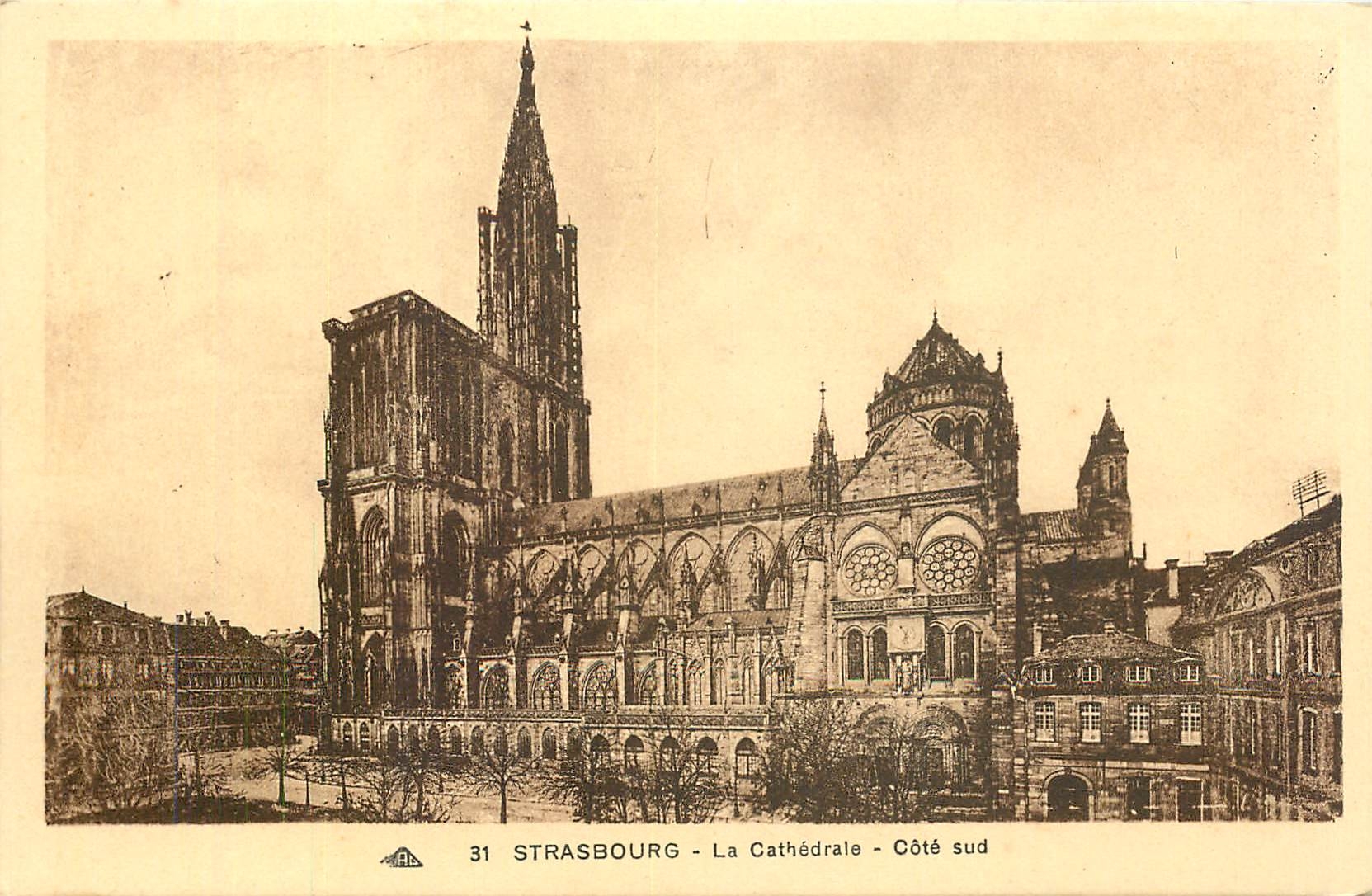 CPA Strasbourg La Cathedrale Cote sud 