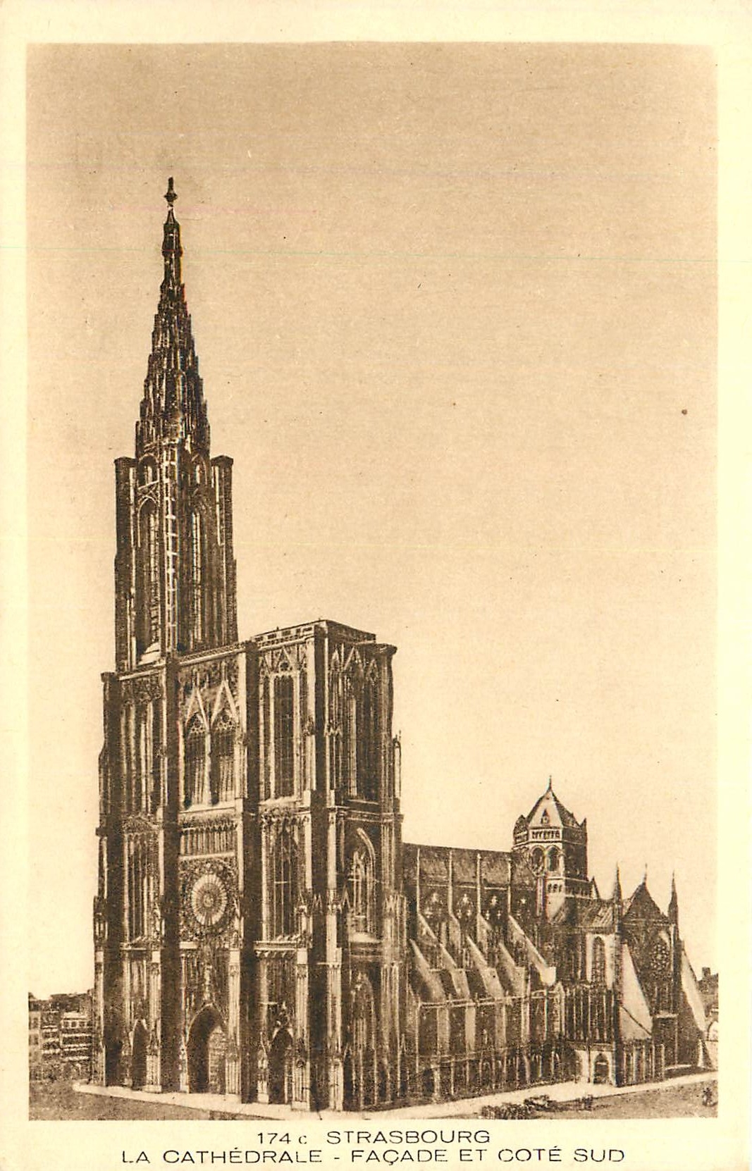 CPA Strasbourg La Cathedrale Facade et cote sud 