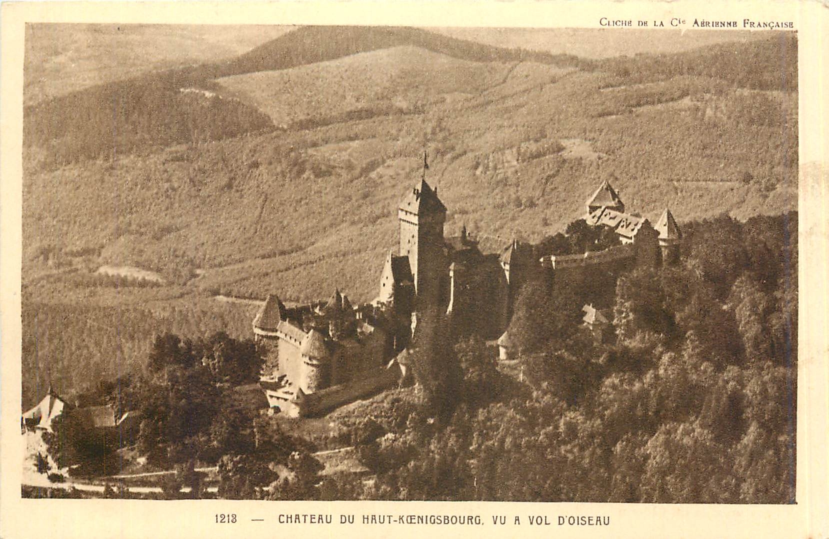 CPA Chateau du Haut Koenigsburg Vu a vol d'Oiseau 