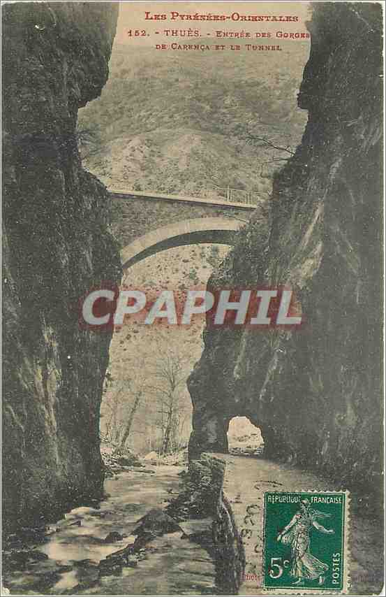 CPA Thues Entree des Gorges de Carenca et le Tunnel 