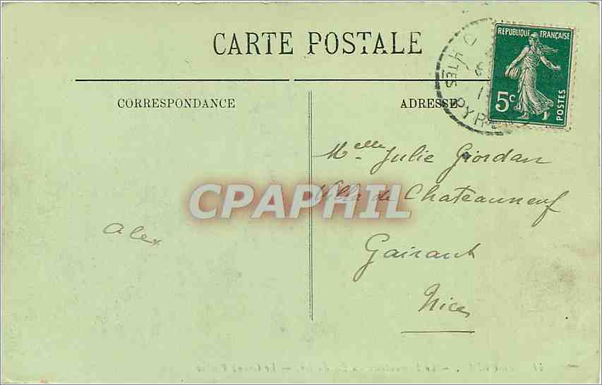 CPA Lourdes Le Funiculaire du Pic du Jer Le Grand Viaduc  — Verso